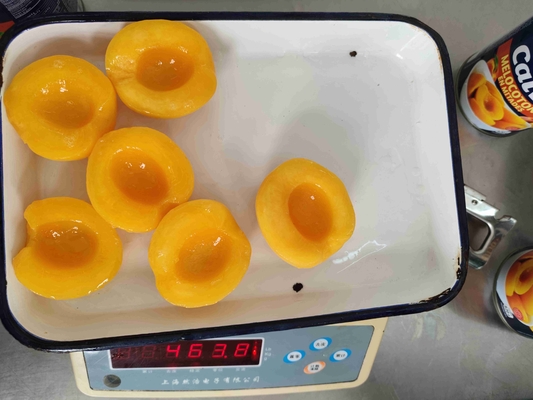 Deliziosa pesca gialla in scatola in sciroppo di grado A Brix 14-17% leggera / 18-22% pesante