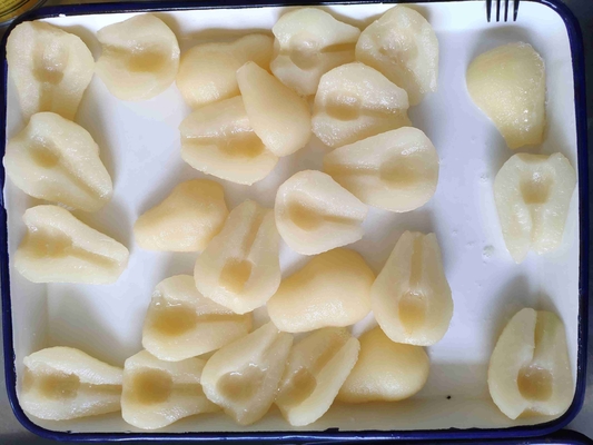 Quartieri di pera in scatola freschi in sciroppo con acido citrico standard