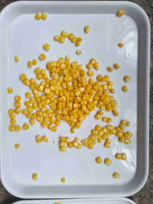 Peso sgocciolato 840g Mais dolce in scatola Prodotto da mais dolce fresco con ingrediente zucchero