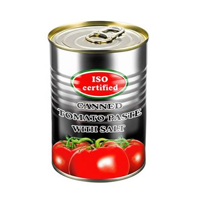 Passata di pomodoro in scatola certificata ISO con sale, ingredienti non OGM