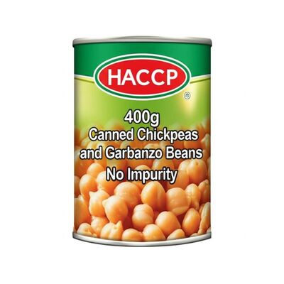 400 g di ceci in scatola e fagioli di garbanzo certificati HACCP senza impurità