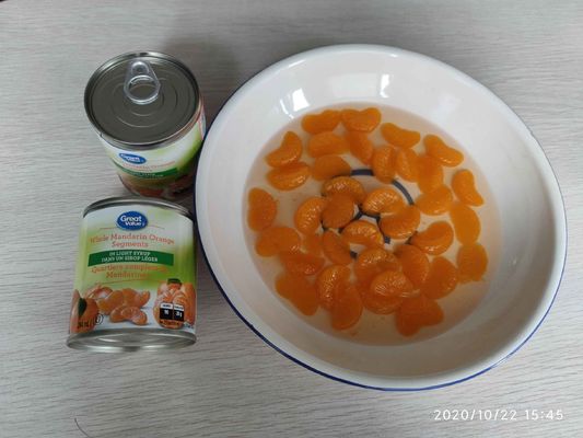 Segmenti di arancione mandarino dolce in latta 2500g