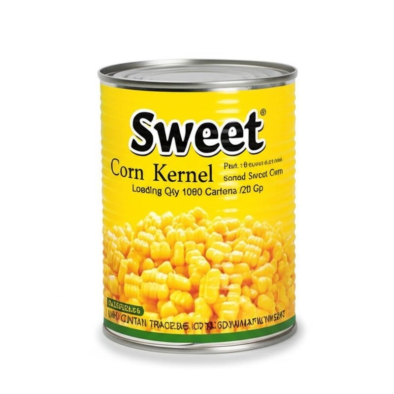 Parte di grano di mais dolce in scatola Cargamento di mais dolce Qty 1080 cartoni /20 Gp Allergeni possono contenere tracce di soia e grano