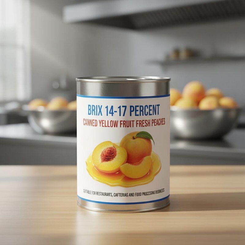 Brix 14-17% di pesche fresche di frutta gialla in scatola adatte per ristoranti, mense e aziende di trasformazione alimentare